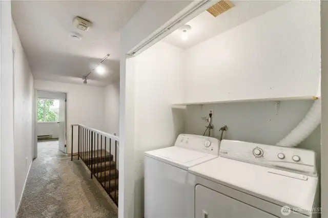 Washer & Dryer included! Located upstairs for convience.