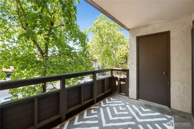 Front deck feels like you are in a treehouse
