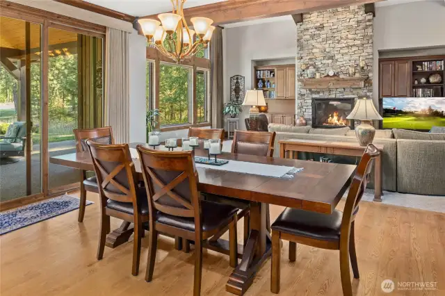 dining area, opens to patio