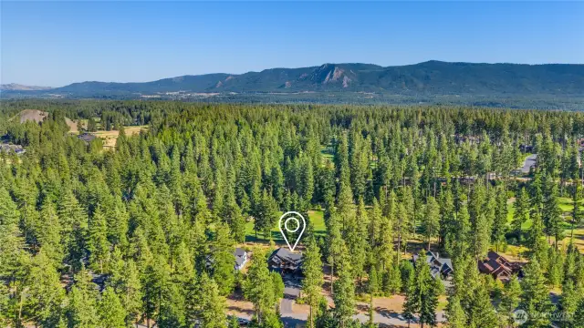 home backs to 14th fairway of Prospector Golf Course