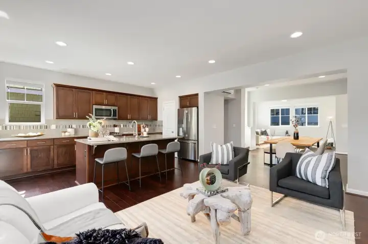 Open concept floorplan makes entertaining easy.