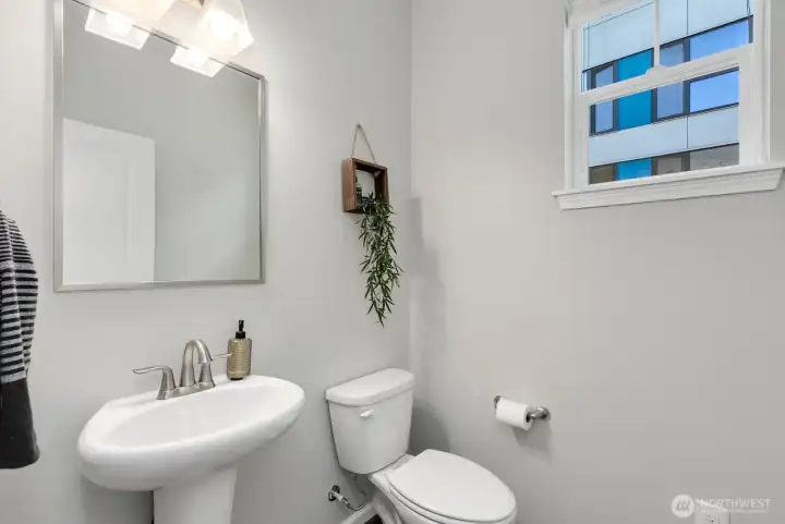 Main level half bath.