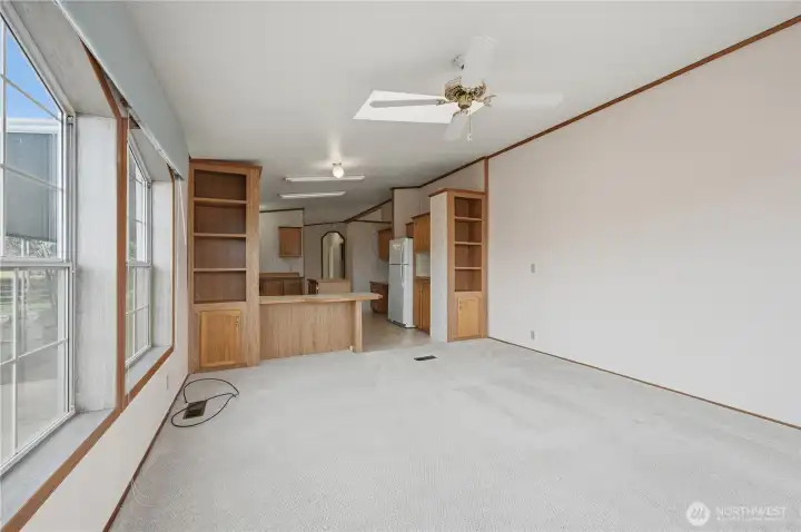 Family room off kitchen
