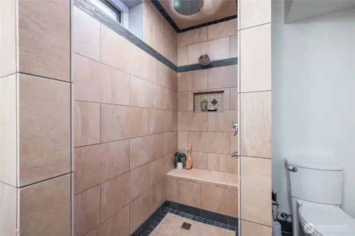 Modern and updated bathroom.