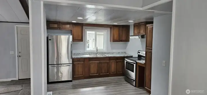 Closer View of Kitchen from Dining Room