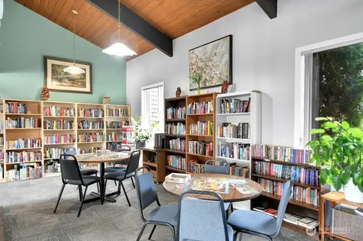 Library in clubhouse
