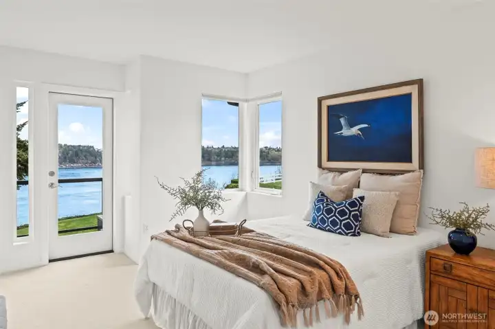 The south facing bedroom has a terrific view of Mt. Rainer (when it's not tucked behind the clouds!)