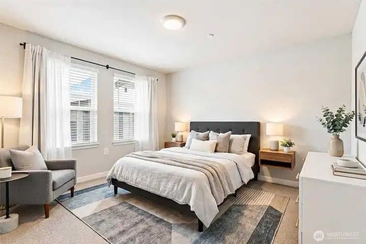 Nursery virtually staged as a secondary bedroom