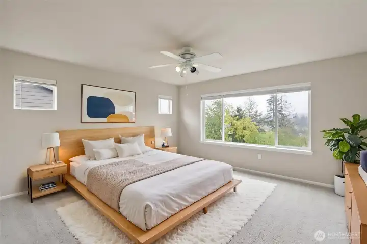 Virtually Staged primary bedroom