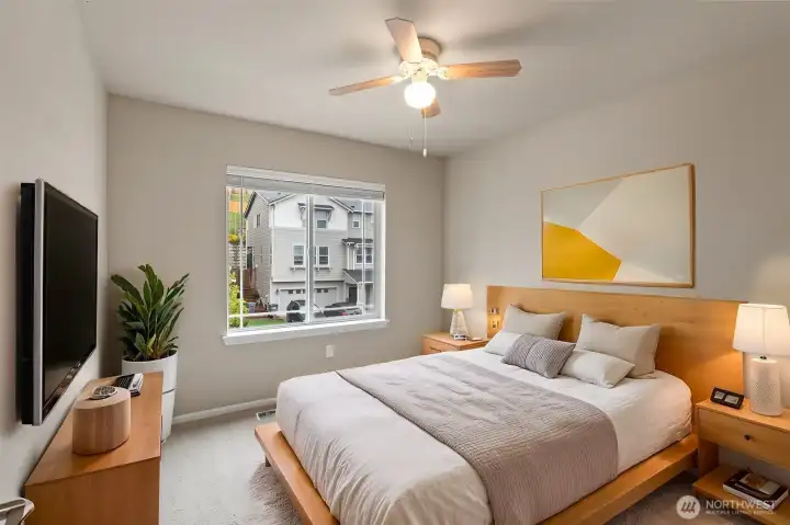 Virtually Staged upper level bedroom #2