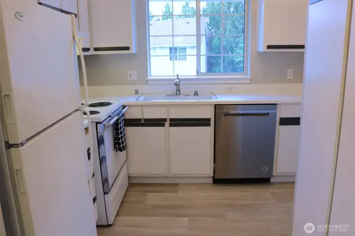 kitchen up close, looking from the dining room