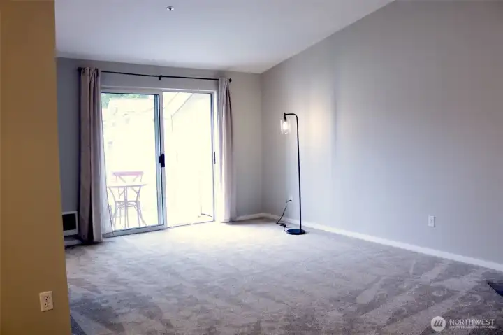 living room looking towards the deck