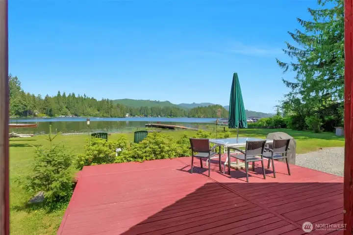 Deck off cabin... Deck off cabin...