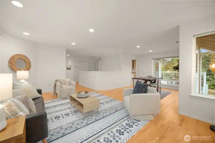 Notice the hardwood floors in the main living spaces Notice the hardwood floors in the main living spaces