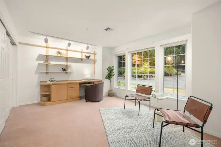 Large main floor second bedroom could also serve as an office Large main floor second bedroom could also serve as an office