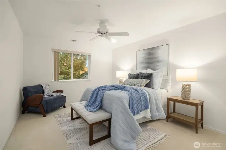 Large primary suite with walk in closet Large primary suite with walk in closet