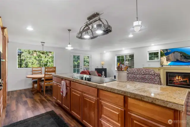 Bright and open kitchen w/ dining area on main level.