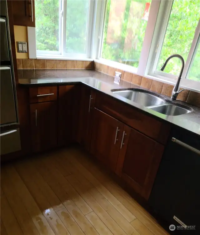 Kitchen with territorial views