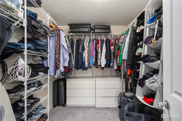 Large walk-in closet.