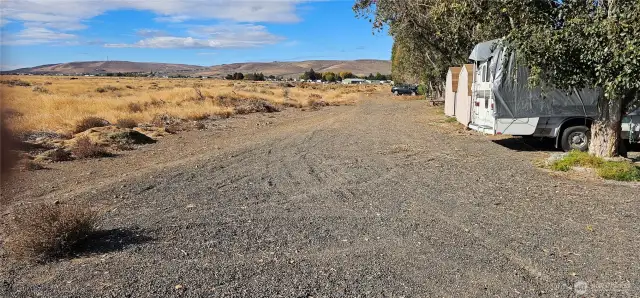 Road on inside north boundary. May or may not be on subject property.