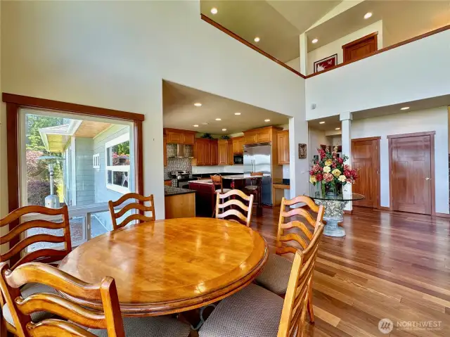 The Great Room has dining space.