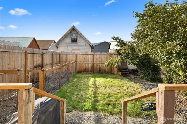 Privacy fencing in the backyard.