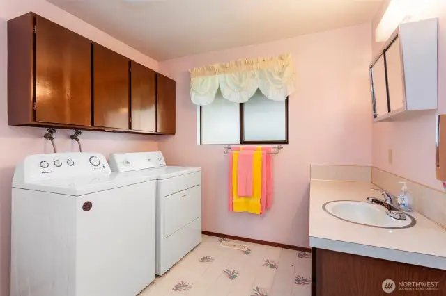 Laundry and half bath