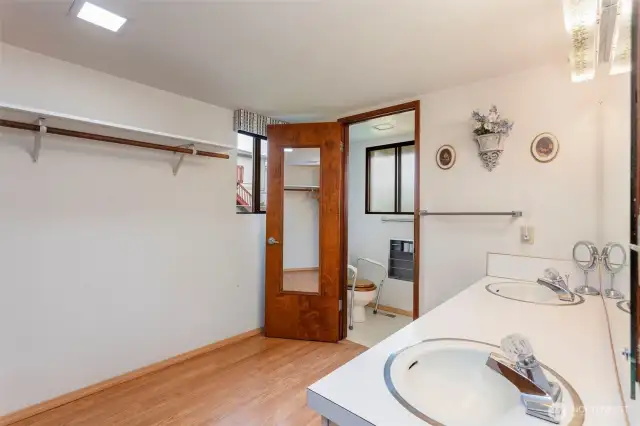 Primary closet and bath