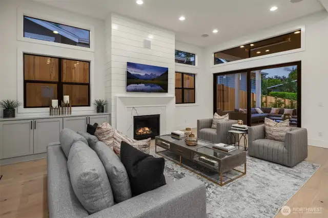 Great room that overlooks the private, spacious backyard
