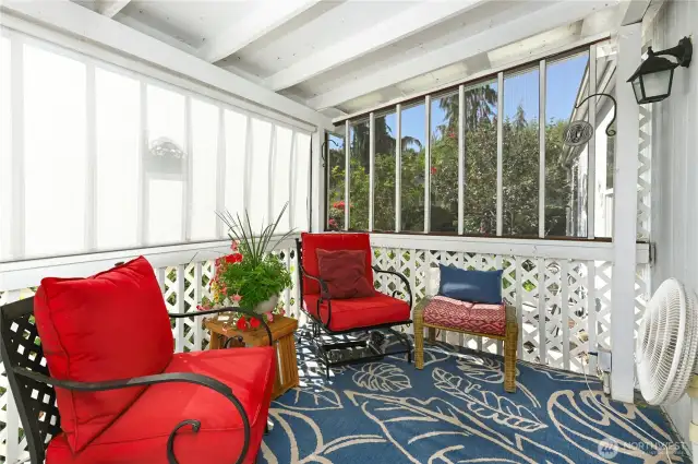 Covered Screened Porch Stays Cooler Here