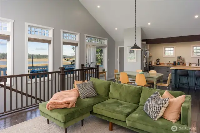 Beautiful views across the fields and access to the large upper floor deck.