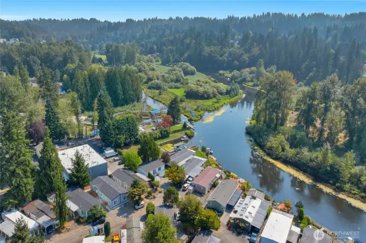 Aerial from more distance showing more of the River...Thank you