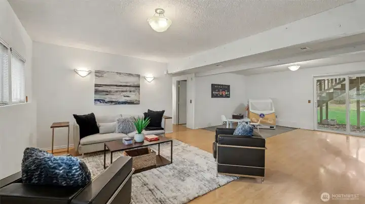 Seamless indoor-outdoor flow from this generous lower-level living area