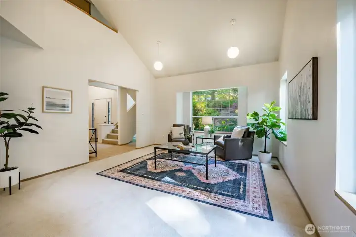 From the Dining Room looking back at the Living Room and entry