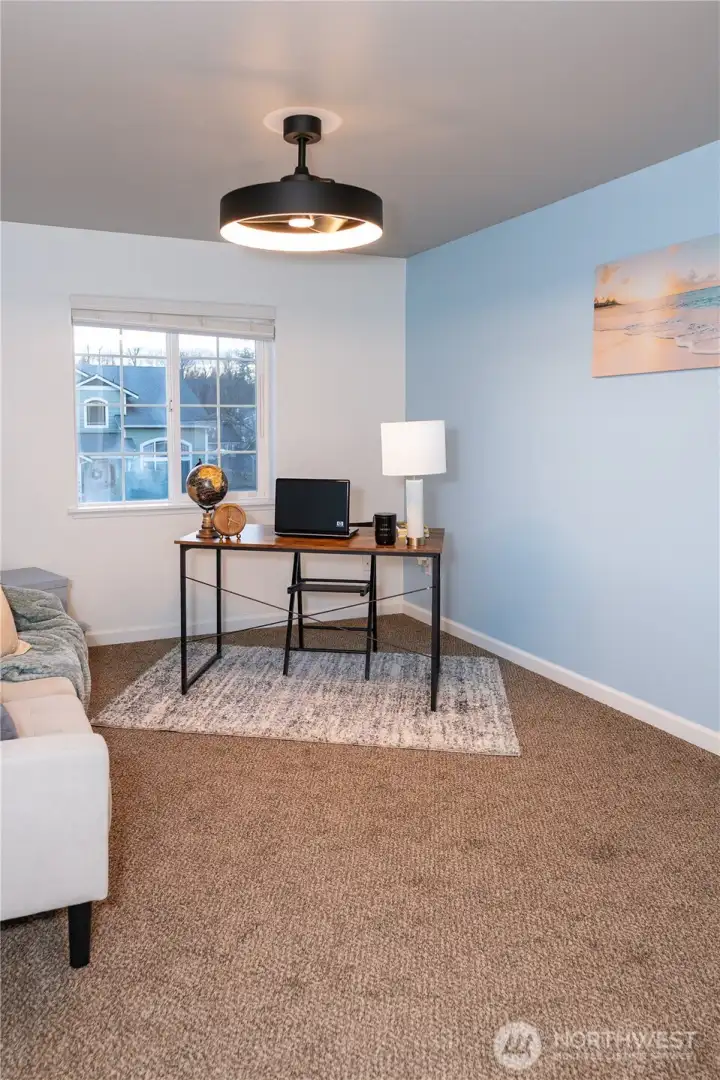 bedroom #2 staged as office space