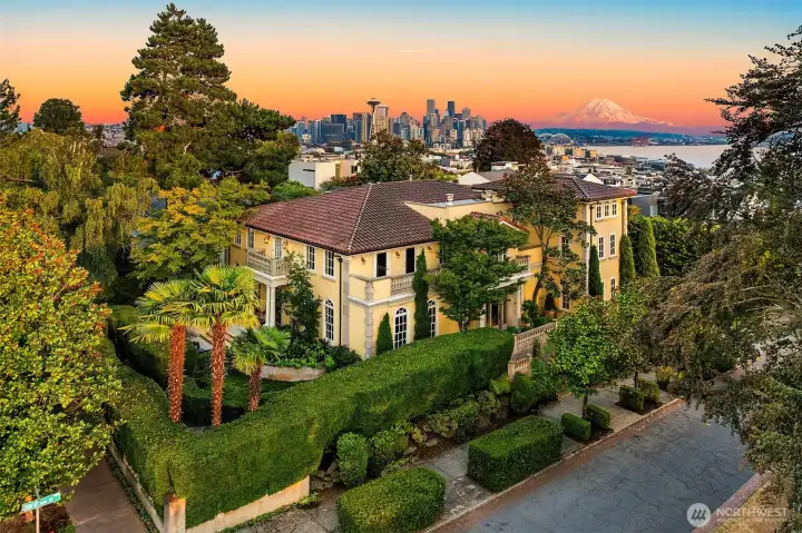 Welcome to 623 West Highland Drive, a rare offering with sweeping Sound to Space Needle views and a coveted corner lot setting on Queen Anne hill's favorite boulevard.