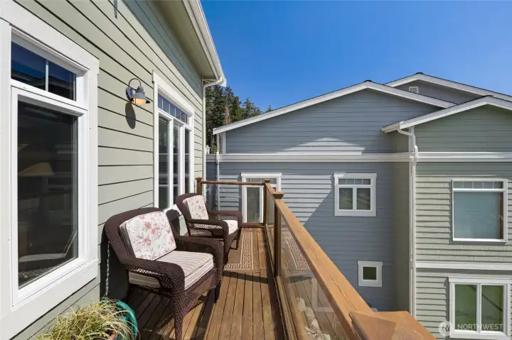 Sunny deck area offering a quiet retreat with picturesque surroundings.