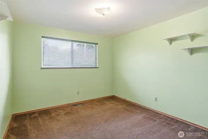 Bedroom 1. Window faces north