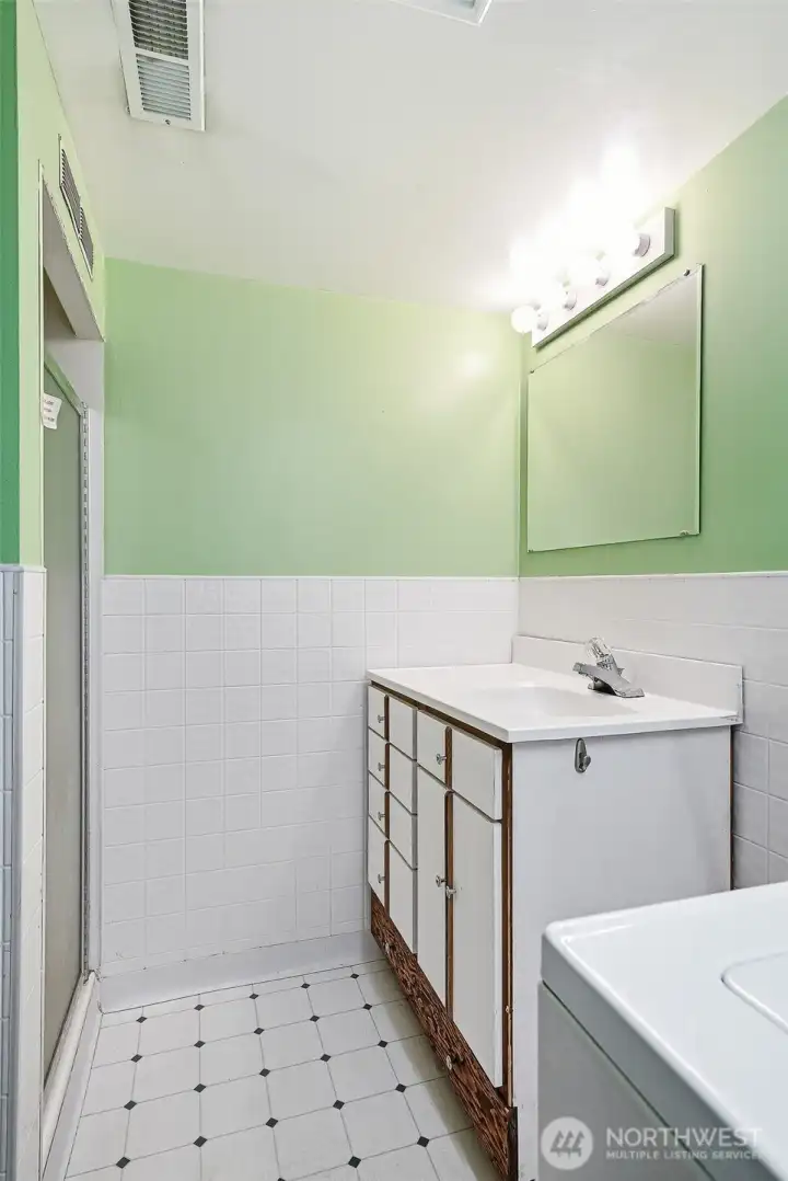 Downstairs bath/laundry room