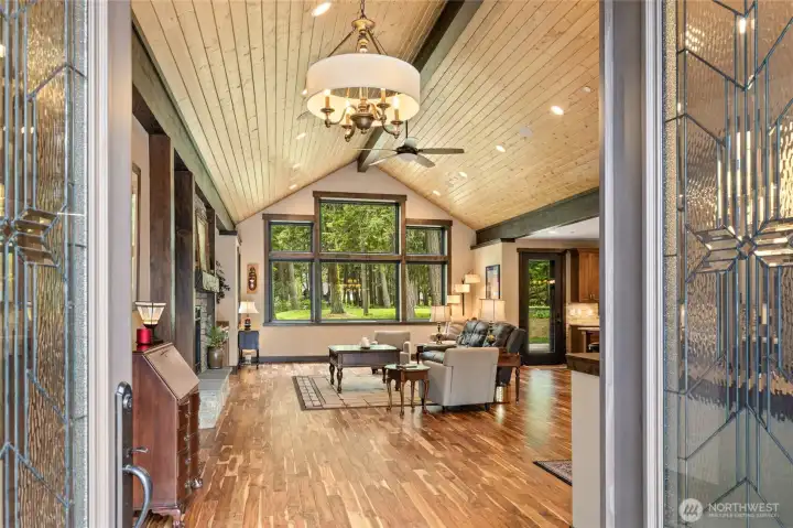 Double door entry into home