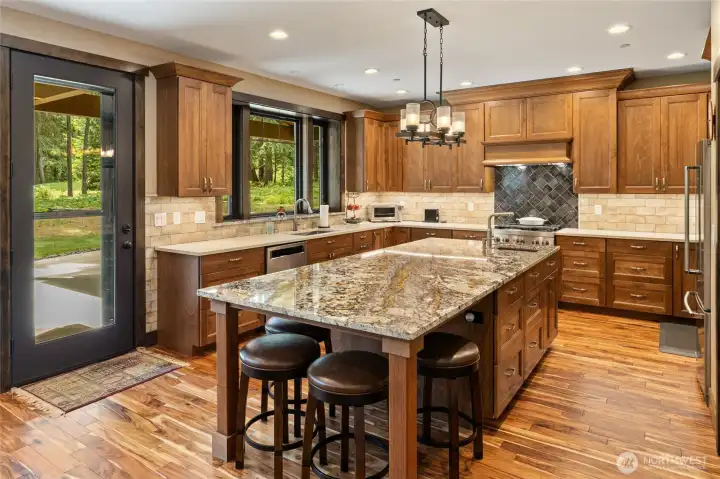 Walk out to back patio from kitchen