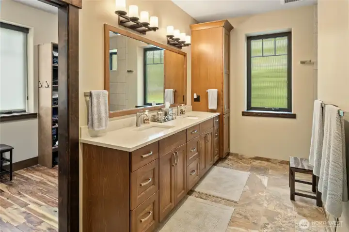 Primary Bathroom with walk-in closet