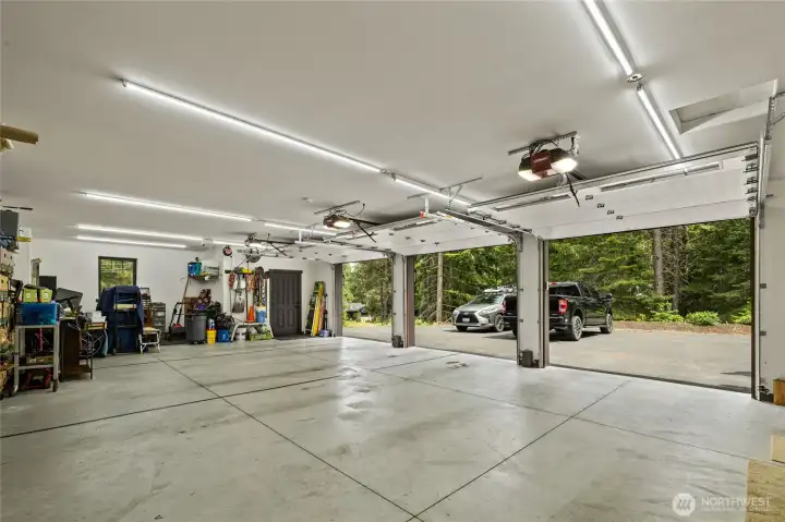 Oversized three car garage!