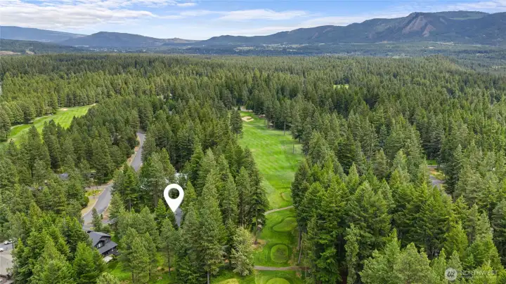 Aerial view of home