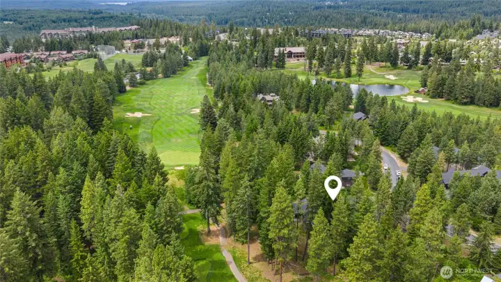 Aerial view of home