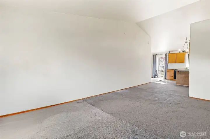 Living room of Unit B. Photo has been de-staged for tenant privacy