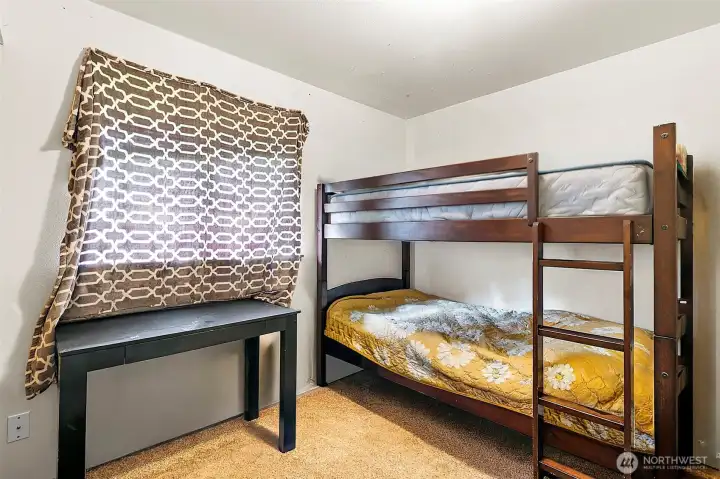 Second bedroom in Unit B. Photo has been de-staged for tenant privacy