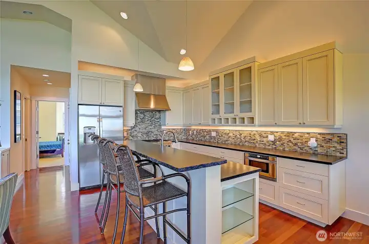 Custom cabinetry with soft close.