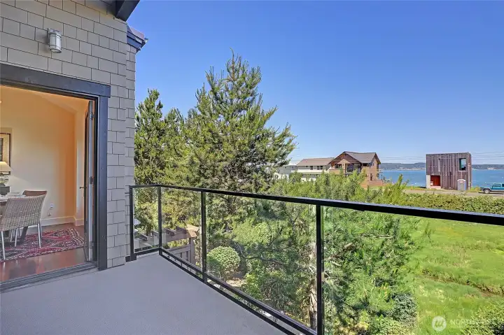 Relax on your balcony with a beautiful water view.