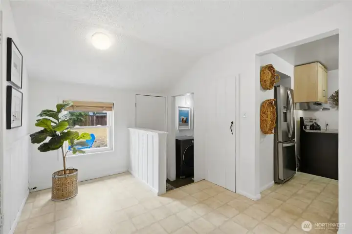 Entry to backyard and laundry room